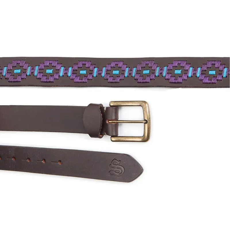 Shires Criollo Polo Belt - Purple/Turquoise
